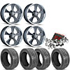 Ridler 645 Series Black Wheel and Tire Kit 1967-79 A/F/X-Body Cars* Includes: - image 1