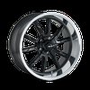Ridler 650 Series Matte Black w/Polished Lip Wheel Size: 15" x 7" - image 2