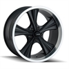 Ridler 651 Series Matte Black w/Machined Lip Wheel Size: 20" x 10" - image 1