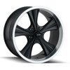 Ridler 651 Series Matte Black w/Machined Lip Wheel Size: 22" x 9-1/2" - image 1