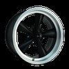 Ridler 675 Series Matte Black w/Machined Lip Wheel Size: 17" x 7" - image 3