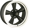 Ridler 675 Series Matte Black w/Machined Lip Wheel Size: 17" x 8" - image 1