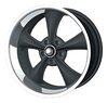 Ridler 695 Series Matte Black w/Machined Ring Wheel Size: 20" x 10" Bolt Circle: 5 x 4.75" Offset: +38mm - image 1