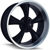 Ridler 695 Series Matte Black w/Machined Lip Wheel Size: 22" x 10.5" Bolt Circle: 5 x 4.75" Offset: 0mm - image 1