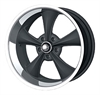 Ridler 695 Series Matte Black w/Machined Lip Wheel Size: 17" x 7" - image 1