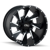 DISTORTED 9106 SATIN BLACK/MILLED SPOKES 20X9 6-120/6-139.7 18mm 78.10mm - image 1