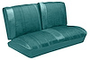 075397TURQ Interior Front Split Bench Seat Upholstery for 1967 Chevrolet Impala, Standard 2DR Hardtop, Convertible [Turquoise]
