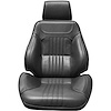 1971-1972 Chevrolet Chevelle Malibu, El Camino and Super Sport Black Touring II Preassembled Reclining Front Bucket Seats - image 1