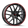 3260-2814BR TR60 Series Wheel [Size: 20" x 8.5"] Gloss Black With Red Ring
