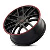 3260-7711BR TR60 Series Wheel [Size: 17" x 7.5"] Gloss Black With Red Ring - image 2