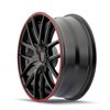 3260-7714BR TR60 Series Wheel [Size: 17" x 7.5"] Gloss Black With Red Ring - image 4