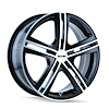 3262-6702B TR62 Series Wheel [Size: 16" x 7"] Gloss Black Machined - image 1