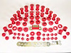 Total Kit; Red; Incl. Body Mount Kit/Sway Bar Bushings And Grommets/Tie Rod End Boots/Torque Arm Bus - image 1