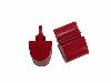Bump Stop Kit Red Round Top Pull Through Style Pair - image 1