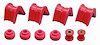 Suspension Bushing Kit Red 14 pc. 2 Degree Offset - image 1