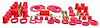Total Kit; Red; Incl. C-Arm Front And Rear/Drive Train/Spring Pads/Steering Bushings/Strut Tower/Swa - image 1