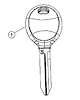 OEM Key Blank Fits 2003-"10 Dodge Viper & Competition Coupe - image 1