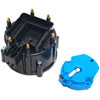 Spark Delivery Cap And Rotor Kit Black GM V6 HEI With Internal Coil - image 1