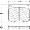 PosiQuiet Semi Met Pads 1959-1986 AC Austin Healey Bentley Ford Lotus Marcos Mercury MG Morgan Rolls - image 1
