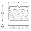 PosiQuiet Semi Met Pads 1972-1991 Dodge Honda Hyundai Mazda Mitsubishi Plymouth Toyota 808 Arrow Cha - image 1
