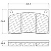 PosiQuiet Semi Met Pads 1973-2004 Aston Martin Jaguar DB7 Vanden Plas XJ12 XJ6 XJR XJRS XJS - image 1