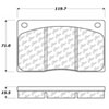 PosiQuiet Semi Met Pads 1973-2004 Aston Martin Jaguar DB7 Vanden Plas XJ12 XJ6 XJR XJRS XJS - image 3