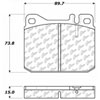 PosiQuiet Semi Met Pads 1972-1980 Mercedes-Benz 230 240D 280 280C 280CE 280E 280S 280SE 280SEL 300CD - image 4