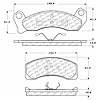 PosiQuiet Semi Met Pads 1981-1994 Ford Lincoln Mercury Capri Colony Park Continental Country Squire - image 1