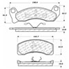 PosiQuiet Semi Met Pads 1981-1994 Ford Lincoln Mercury Capri Colony Park Continental Country Squire - image 2