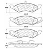 PosiQuiet Semi Met Pads 1983-1994 Ford Mercury Escort EXP LN7 Lynx Tempo Topaz - image 2
