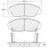 PosiQuiet Semi Met Pads 1988-1991 Honda Civic CRX Prelude - image 1