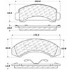 PosiQuiet Semi Met Pads 1983-1997 Ford Mazda Aerostar B2300 B3000 B4000 Bronco II Explorer Navajo Ranger - image 2