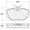 PosiQuiet Semi Met Pads 1984-2004 BMW Land Rover Mercedes-Benz Saab 190D 190E 318i 318is 325 325e 32 - image 2