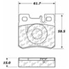 PosiQuiet Semi Met Pads 1987-2000 Mercedes-Benz Saab 300CE 300E 300SL 300TD 300TE 320CE 320E 320TE 4 - image 3