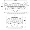PosiQuiet Semi Met Pads 1979-1989 Ford Lincoln Mercury Continental Country Squire Grand Marquis LTD - image 1