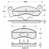 PosiQuiet Semi Met Pads 1979-1989 Ford Lincoln Mercury Continental Country Squire Grand Marquis LTD - image 3