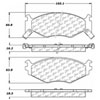 PosiQuiet Semi Met Pads 1991-1995 Chrysler Dodge Plymouth Acclaim Caravan Daytona Grand Caravan Gran - image 2