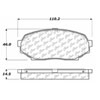 PosiQuiet Semi Met Pads 1990-1993 Asuna Geo Isuzu Mazda Impulse Miata Storm Stylus Sunfire - image 2