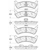 PosiQuiet Semi Met Pads 1993-2005 Ford Jeep Explorer Explorer Sport Trac Grand Cherokee Grand Wagoneer - image 2