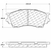 PosiQuiet Semi Met Pads 1995-2002 Mazda Millenia - image 1