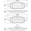 PosiQuiet Semi Met Pads 1995-2002 Ford Mercury Contour Cougar Mystique - image 1