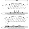 PosiQuiet Semi Met Pads 1995-2000 Chrysler Dodge Plymouth Breeze Cirrus Sebring Stratus - image 1