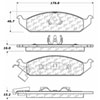PosiQuiet Semi Met Pads 1995-2000 Chrysler Dodge Plymouth Breeze Cirrus Sebring Stratus - image 2