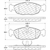 PosiQuiet Semi Met Pads 1994-2010 Aston Martin Chevrolet Jaguar Chevy DB7 Tigra Vanden Plas XJ12 XJ6 XJR XJS - image 1