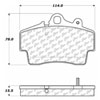 PosiQuiet Semi Met Pads 1997-2008 Porsche Boxster Cayman - image 2