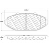 PosiQuiet Semi Met Pads 1998-2002 Ford Lincoln Mercury Crown Victoria Grand Marquis Town Car - image 1