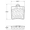 PosiQuiet Semi Met Pads 1996-2011 Chrysler Mercedes-Benz C230 C240 C280 Crossfire E300 SLK230 SLK280 SLK300 SLK320 - image 1
