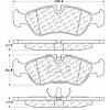 PosiQuiet Semi Met Pads 1999-2002 Daewoo Lanos - image 1