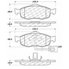 PosiQuiet Semi Met Pads 1998-2002 Ford Mercury Contour Cougar Mystique - image 2
