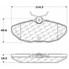PosiQuiet Semi Met Pads 2000-2006 Dodge Ford Jaguar Lincoln LS S-Type Thunderbird Vanden Plas Viper XJ8 - image 3